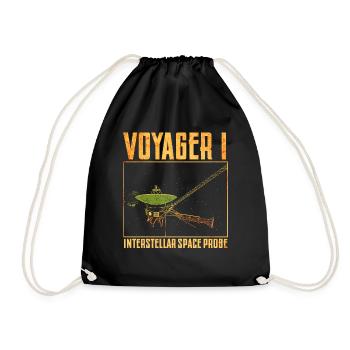 Voyager 1 Space Probe - Drawstring Bag - black - Front