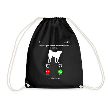 Appenzeller Sennenhund - Turnbeutel - Schwarz - Vorne