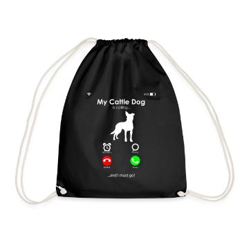 Australian Cattle Dog - Turnbeutel - Schwarz - Vorne