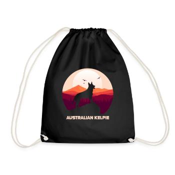 Kelpie australien - Sac de sport léger - noir - Devant