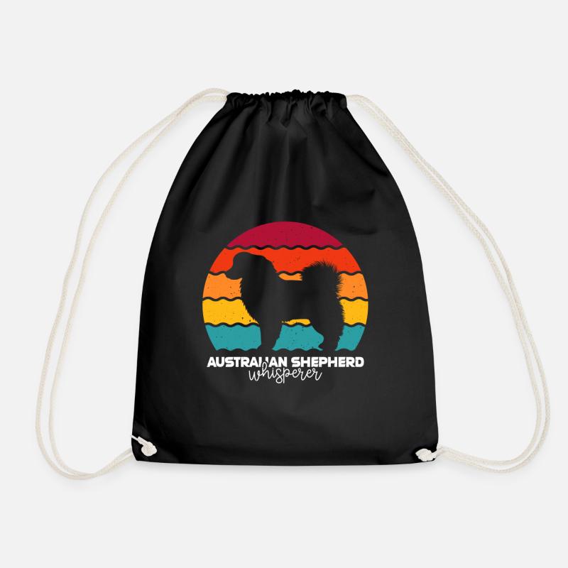 Australian Shepherd Geschenk - Turnbeutel - Schwarz