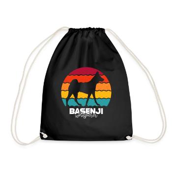 Basenji - Turnbeutel - Schwarz - Vorne