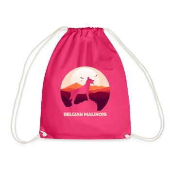 Malinois Belgischer Schäferhund - Turnbeutel - Fuchsia - Vorne