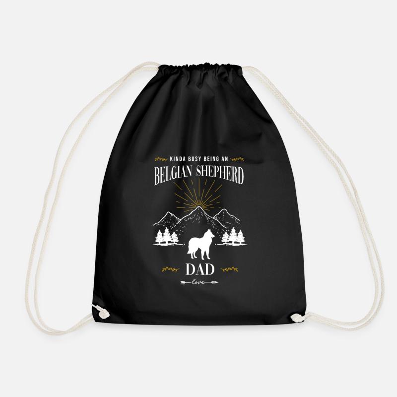 Belgian Shepherd - Drawstring Bag - black