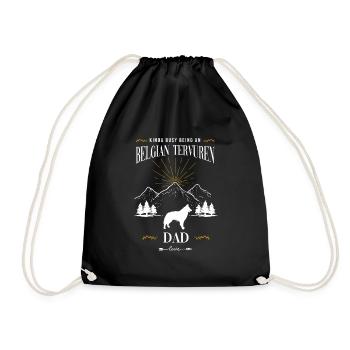 Belgian Tervuren - Drawstring Bag - black - Front
