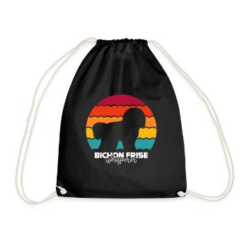 Bichon Frise - Sac de sport léger - noir - Devant