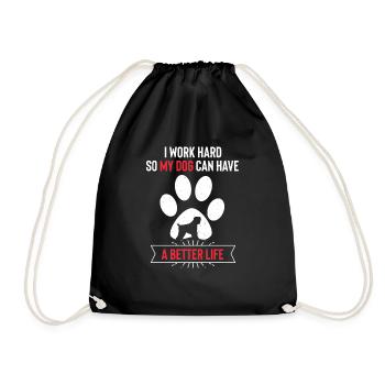 Terrier russe noir - Sac de sport léger - noir - Devant