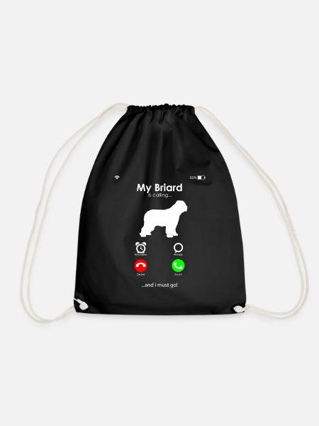 Briard - Berger de Brie - Briarden - Turnbeutel - Schwarz