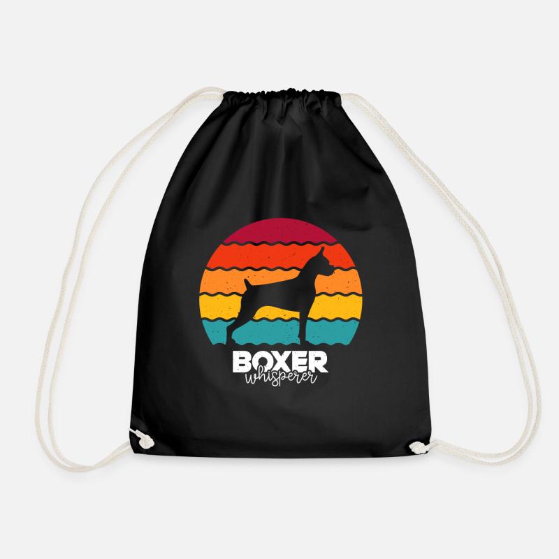 Boxer Hund - Turnbeutel - Schwarz