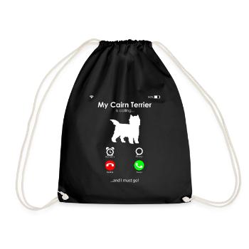 Cairn Terrier - Turnbeutel - Schwarz - Vorne