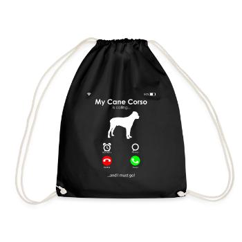 Cane Corso - Drawstring Bag - black - Front