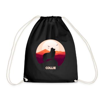 Collie - Turnbeutel - Schwarz - Vorne