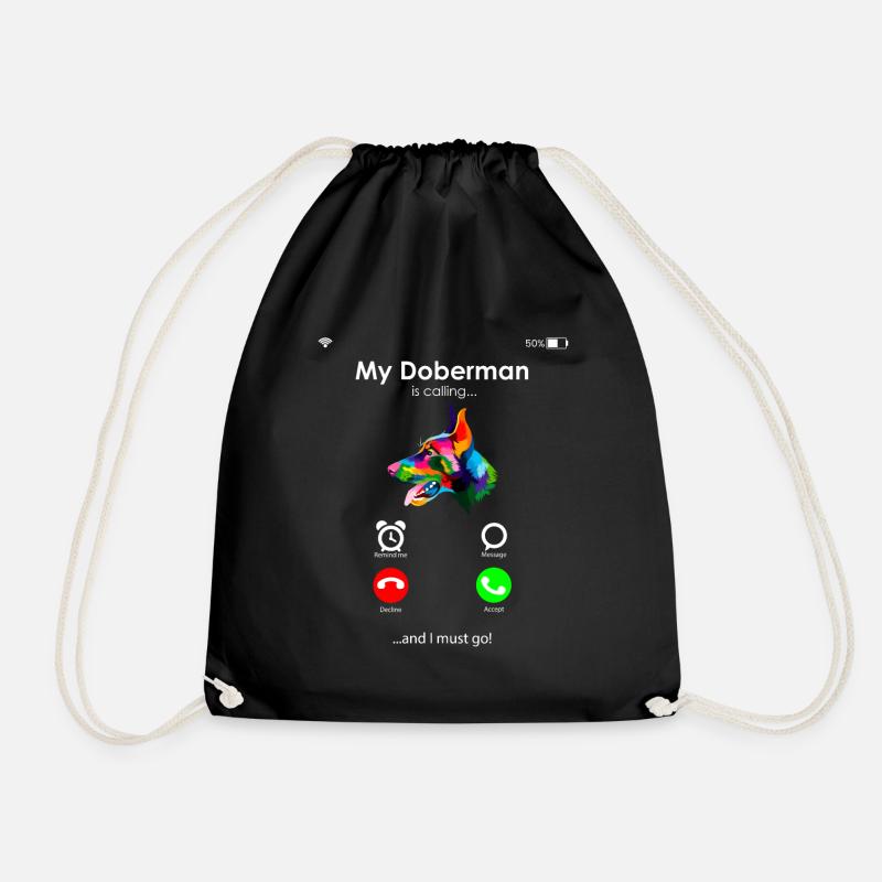Dobermann - Turnbeutel - Schwarz