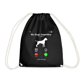 Dogo Argentino - Drawstring Bag - black - Front