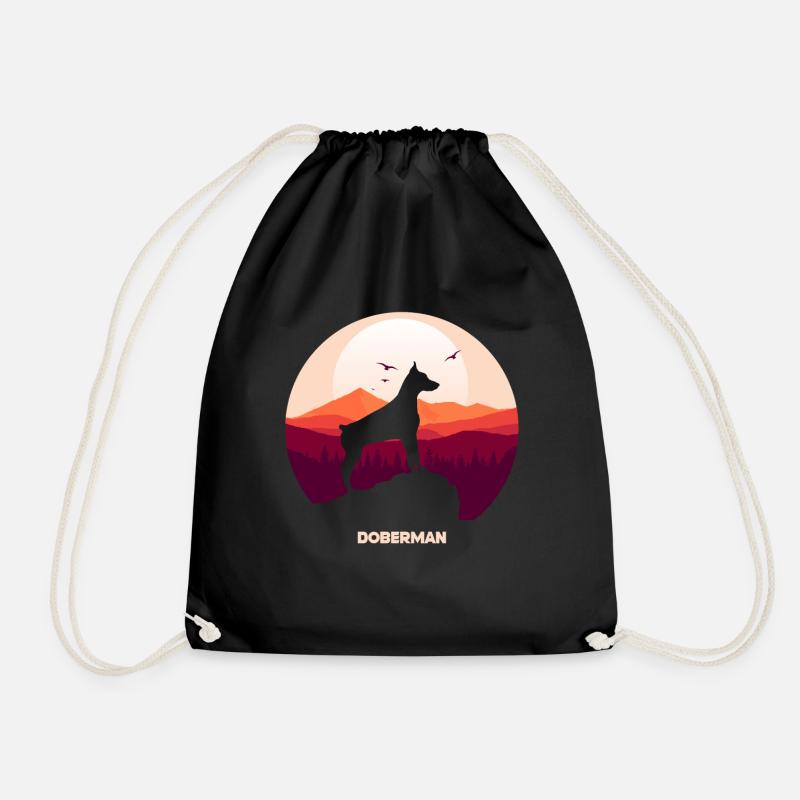 Dobermann - Turnbeutel - Schwarz