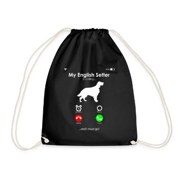 Deutsch Setter - Drawstring Bag - black - Front