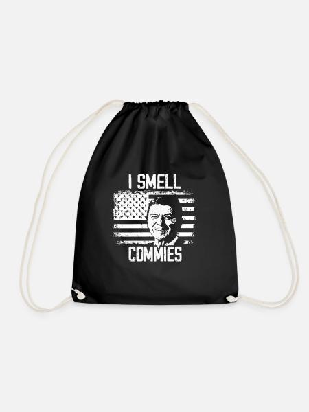 Ich rieche Kommunisten, Ronald Regan Präsident coo - Turnbeutel - Schwarz