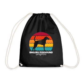 Français Foxhound Whisperer Retro Vintage - Sac de sport léger - noir - Devant