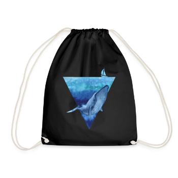 Save the Planet / Save the Whales Forest Environment - Drawstring Bag - black - Front