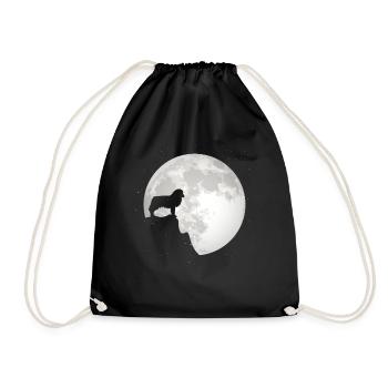 Aussie Dog Owner Full Moon Australian Shepherd - Drawstring Bag - black - Front