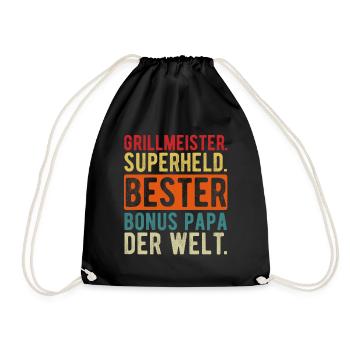 Bonus Papa - Turnbeutel - Schwarz - Vorne