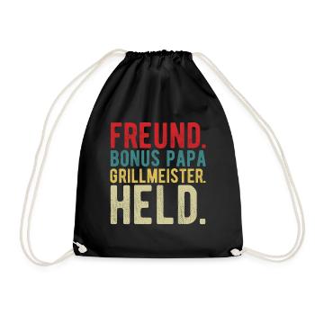 Bonus Papa - Turnbeutel - Schwarz - Vorne
