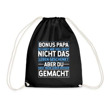 Bonus Papa - Turnbeutel - Schwarz - Vorne