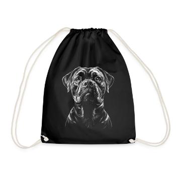 Cane Corso Portrait Chien Chien - Sac de sport léger - noir - Devant