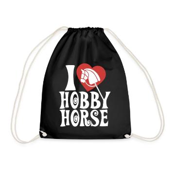 J’aime hobby cheval - Coeur - Hobby - Sac de sport léger - noir - Devant