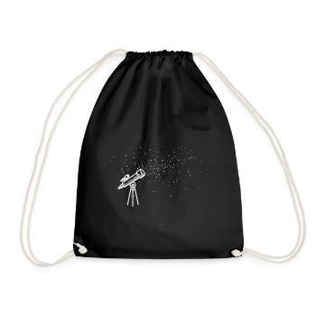 Telescope Stars - Drawstring Bag - black - Front