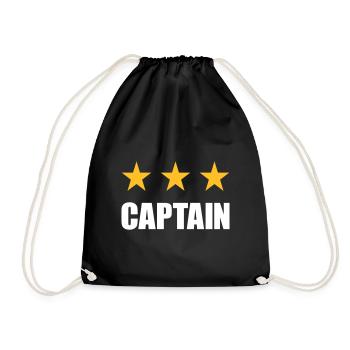 Capitaine (trois étoiles) - Sac de sport léger - noir - Devant