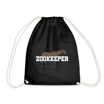 Retro Graphic Animal Keeper Zoo Keeper Animal Love - Turnbeutel - Schwarz - Vorne