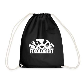 Fixologist Car Lover Auto Mechanic Vehicle Technic - Drawstring Bag - black - Front