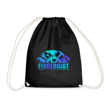 Fixologist Car Lover Auto Mechanic Vehicle Technic - Drawstring Bag - black - Front