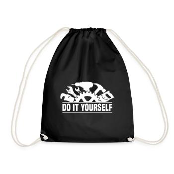 Do It Yourself Car lover Mechanic Vehicle Technici - Drawstring Bag - black - Front