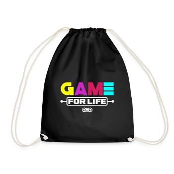 Game For Life Video Game Player Gaming Gamer Nerd - Turnbeutel - Schwarz - Vorne