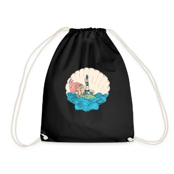 Sirène sirène sirène conte de fées - Sac de sport léger - noir - Devant