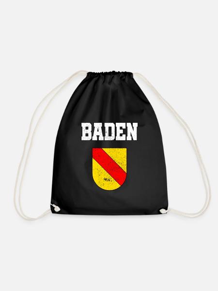Baden Badisch Wappen Badnerland Geschenk - Turnbeutel - Schwarz