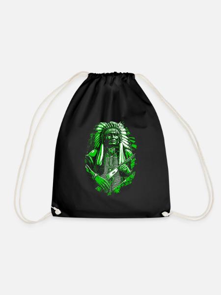 Chef indien amérindien - Sac de sport léger - noir