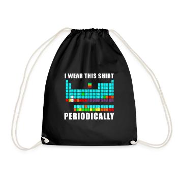 Chemist joke periodic table Funny saying - Drawstring Bag - black - Front