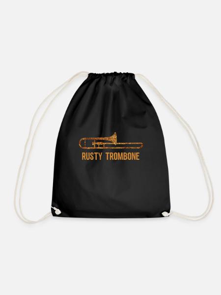 Rusty Trombone - Drawstring Bag - black