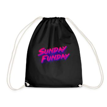 Retro Sunday Funday - Drawstring Bag - black - Front