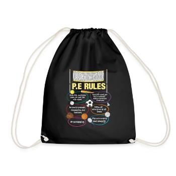 Sports Teacher Physical Education Coach School T Shirt - Drawstring Bag - black - Front