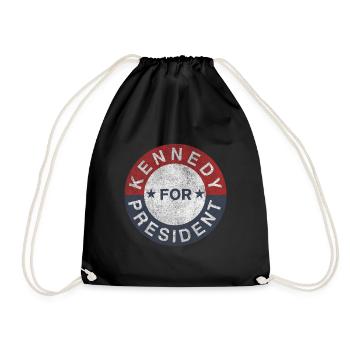 Retro JFK Kennedy For President 1960 - Drawstring Bag - black - Front