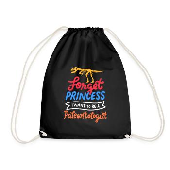Future paleontologist paleontology dinosaurs - Drawstring Bag - black - Front