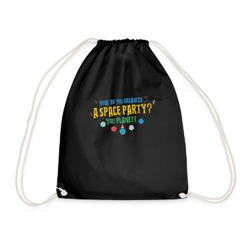 Space Wordplay Space Planet planète - Sac de sport léger - noir - Devant