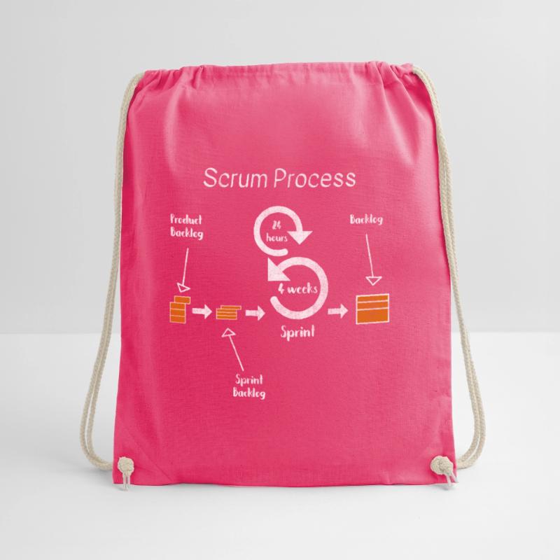 Scrum Process Agil Project Developer Development Drawstring Bag