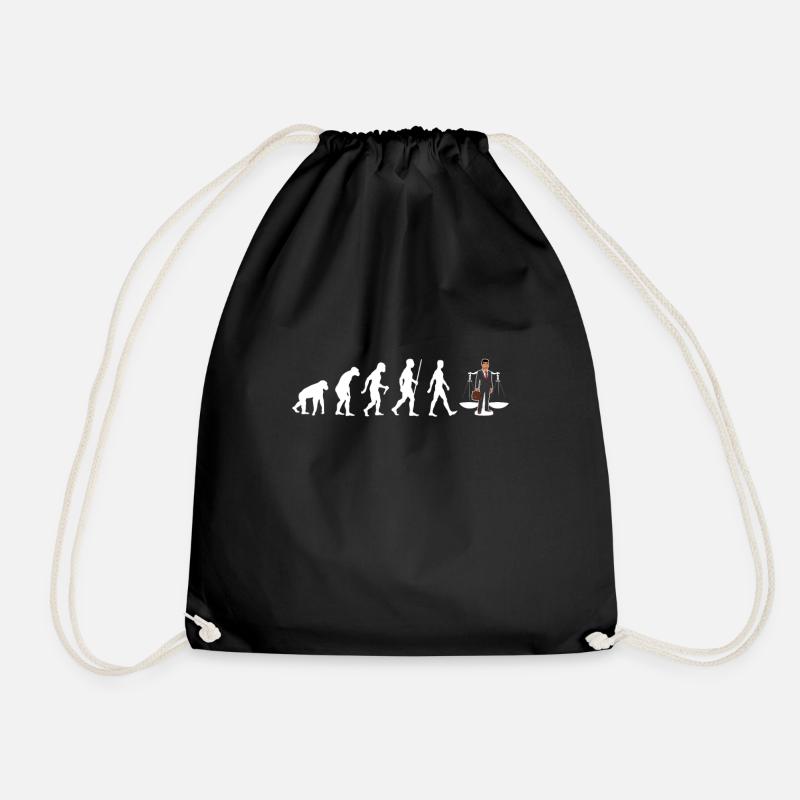 Anwalt Evolution Recht Jura Rechtsanwalt Geschenk - Turnbeutel - Schwarz