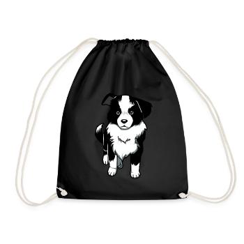 Border Collie Amateur de chiens Race de chiens - Sac de sport léger - noir - Devant