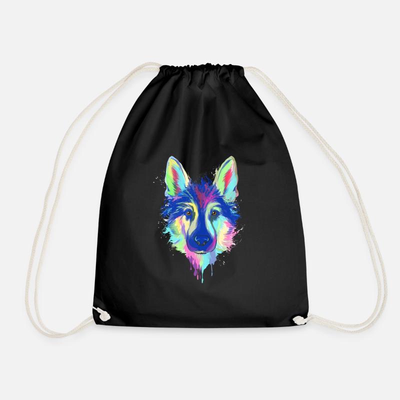 Deutscher Schäferhund Geschenk - Turnbeutel - Schwarz